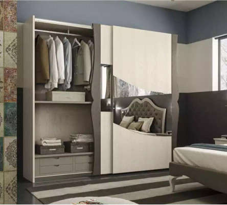 Design letti camera da letto letto 2x comodini Moderno Lusso Mobili 3 pezzi