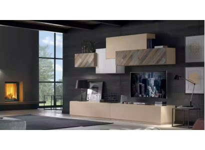Set completo soggiorno Lowboard armadio RTV composizione parete lusso nuovo