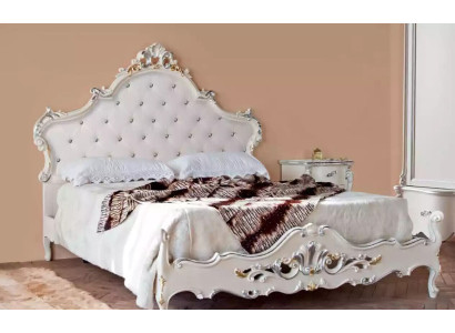 Letto imbottito di lusso design, letti matrimoniali Chesterfield in legno, mobili, armadi.