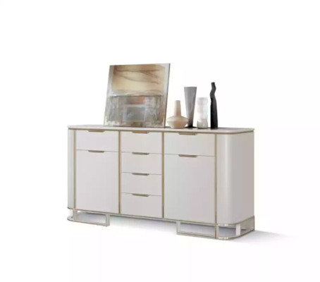 Sideboard Mobili in legno Italiani Design di lusso Bianco Comò Armadio Nuovo