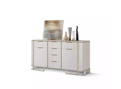 Sideboard Mobili in legno Italiani Design di lusso Bianco Comò Armadio Nuovo
