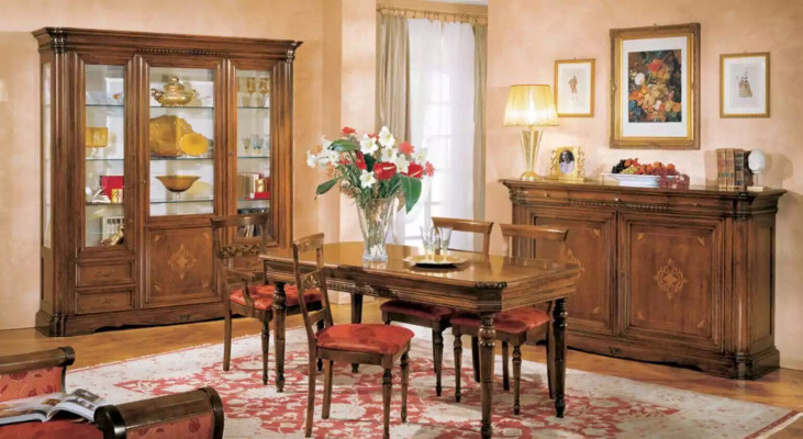 Tavolo da pranzo 4 sedie Set da pranzo Sideboard Tavolo Set Tavolo da pranzo 7 pezzi