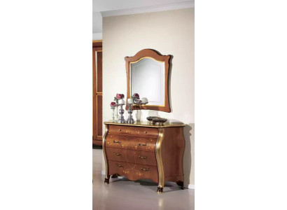 Camera da letto Mobili Cassettiera con specchio Set di mobili classici di lusso 2 pezzi