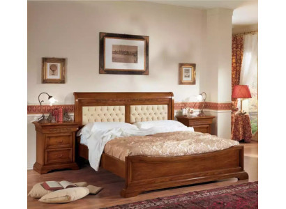 Camera da letto completa Letto 2x Comodini Set Mobili di lusso 3 pezzi Marrone