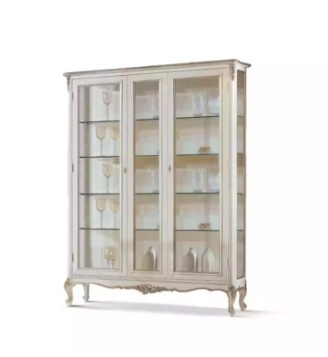 Vetrina in vetro 2 ante Legno Vetrine Mobili da soggiorno Armadi Design Nuovo