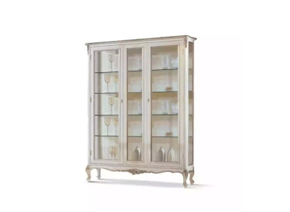 Vetrina in vetro 2 ante Legno Vetrine Mobili da soggiorno Armadi Design Nuovo