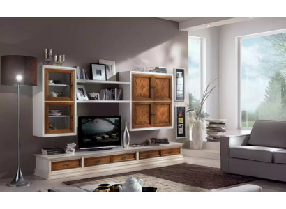 Mobili in legno italiani, credenza da designer, parete attrezzata, parete per soggiorno.