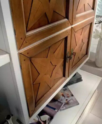 Mobili in legno italiani, credenza da designer, parete attrezzata, parete per soggiorno.