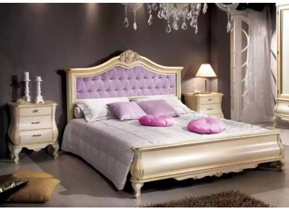 Design del letto Letto matrimoniale Chesterfield di lusso per camera da letto Mobili in legno Letto