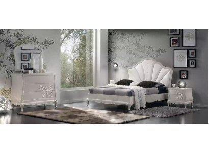 Camera da letto 3 pezzi. Set Letto 2x Comodini Design Moderno Grigio Letti