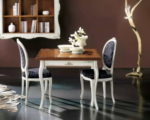 Tavolo da pranzo 4 sedie Set da pranzo Tavolo con set da tavolo bianco nuovo