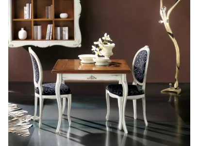 Tavolo da pranzo 4 sedie Set da pranzo Tavolo con set da tavolo bianco nuovo