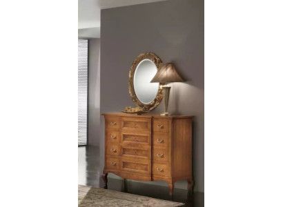 Comodino camera da letto con specchio set di mobili di lusso moderni 2 pezzi in legno nuovo