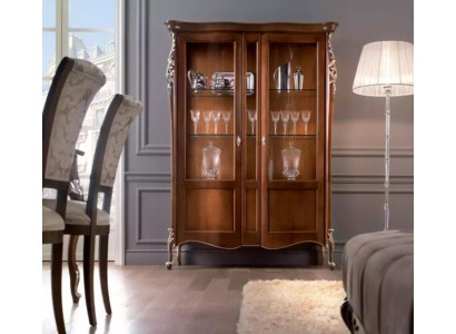 Mobili di lusso in legno italiano Vetrina di stile classico Soggiorno Nuovo
