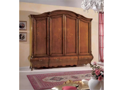 Armadio in legno massiccio Classico Mobili da camera di lusso Marrone Nuovo