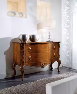 Comò design di lusso in legno per la camera da letto, nuovo, marrone.