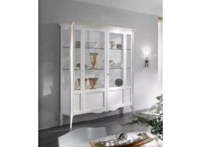 Vetrina Mobile soggiorno di lusso italiano stile classico in legno