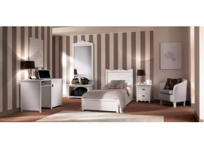 Camera da letto Letto Comodino Scrivania Specchiera Gruppo Set 4 pezzi.