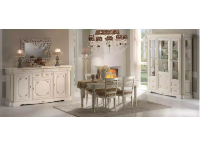 Set da pranzo Gruppo da pranzo Set tavolo 7 pezzi Set credenza Gruppo 4 sedie