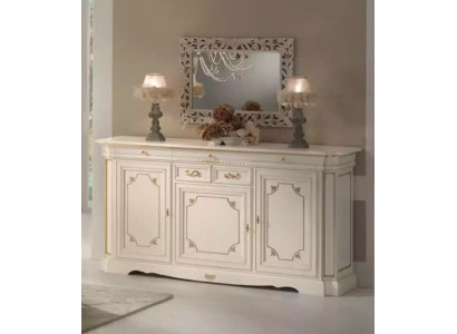 Set da pranzo Gruppo da pranzo Set tavolo 7 pezzi Set credenza Gruppo 4 sedie