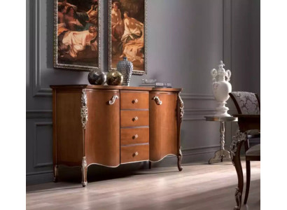 Mobili a buffet in massello in legno massiccio italiano marrone nuovo.