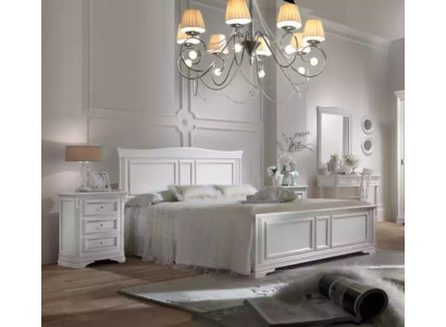 Camera da letto completa con letto, 2 comodini, set da 3 pezzi. Design di lusso.