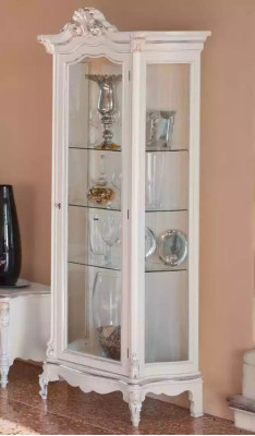 Vetrina di lusso in legno, armadio design, armadi bianchi, mobili italiani, vetrine.