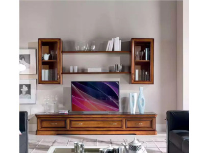 Classico mobiletto soggiorno parete ripiani parete credenza RTV marrone mobile basso