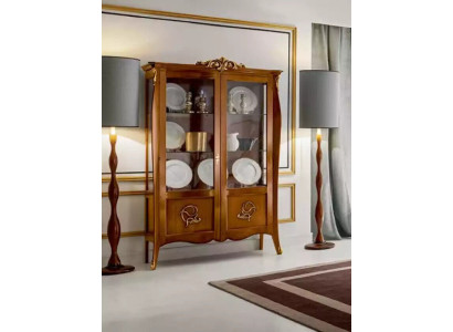 Mobile espositore di lusso in legno Design marrone Mobili italiani Nuovo