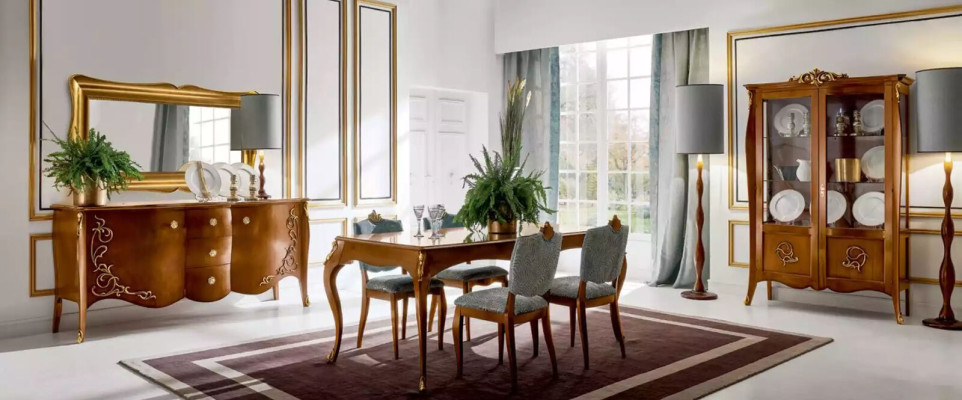 Mobile espositore di lusso in legno Design marrone Mobili italiani Nuovo