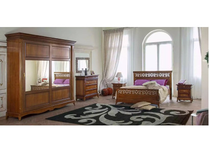 Letto 2x comodini 3 pezzi. Set camera da letto design moderno di lusso. Letti