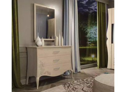 Moderno set di lusso 2 pezzi cassettiera specchio legno consolle credenza mobili nuovi