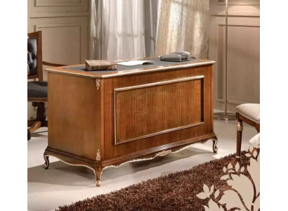 Scrivania scrivania in legno marrone tavolo cassetti mobili da ufficio classici