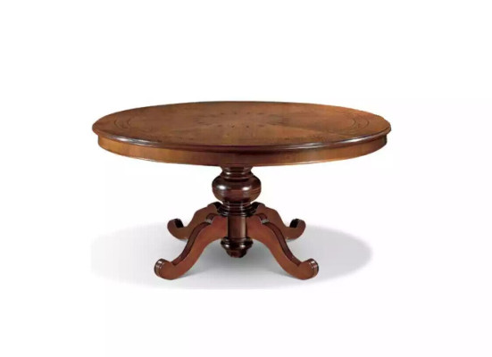 Tavolo da pranzo marrone rotondo design tabelle in legno di lusso classico sala da pranzo nuovo