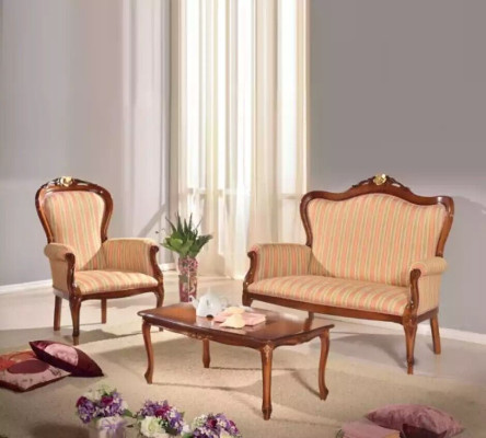 Sofà 2 posti set divano design divano imbottito classico lusso nuovo