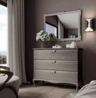 Comò Specchio Armadio Mobile Consolle Mobili Set di 2 pezzi.