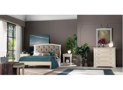 Comò con specchio in legno Comodini Mobili Moderni Armadietto Beige 2 pezzi Nuovo