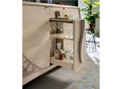 Comò Madia Armadio in Legno Beige Mobili Comodini Soggiorno Nuovi
