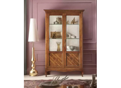 Mobile portaoggetti in legno con vetrine Vetrina mobile da soggiorno in vetro di lusso nuovo