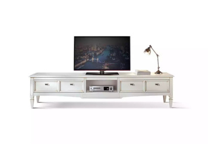 Soggiorno Stand Mobili rtv Mobile TV Credenza Stile Bianco Lusso Legno