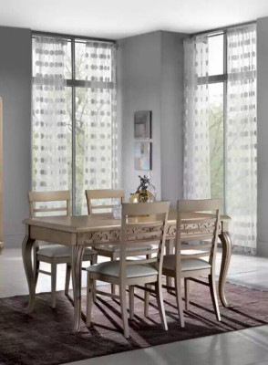 Set da pranzo design sala da pranzo Tavolo da pranzo 8 pezzi Mobili in legno Madia 4 sedie Nuovo  Set da pranzo di design per la sala da pranzo Tavolo da pranzo 8 pezzi Mobili in legno Madia 4 sedie Nuovo