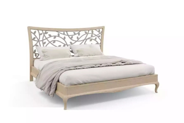 Letto Letti matrimoniali Moderno Struttura letto di lusso Design Cornice letto Legno Nuovo