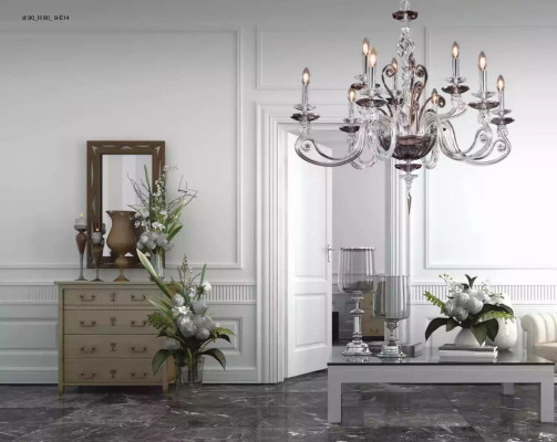 Lustro lampadario in cristallo lampada lampadario plafoniera luce sospesa nuova