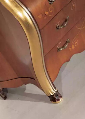 Comodini Comodino Design classico Mobili Legno Marrone Tavolini laterali