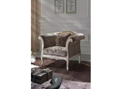 Poltrona 1 posto Divano imbottito Design di lusso Tessuto Grigio Nuovo