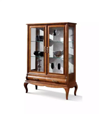 Mobile vetrina in legno di lusso design marrone mobili italiani armadio nuovo