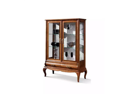 Mobile vetrina in legno di lusso design marrone mobili italiani armadio nuovo