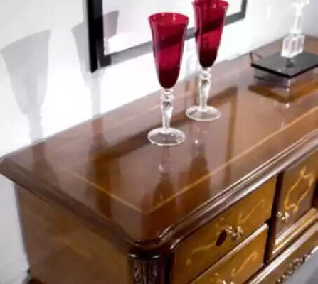 Mobiletto marrone credenza cassettiera armadi legno lusso mobili soggiorno armadio