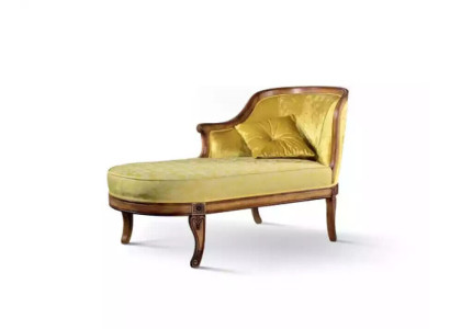 Chaise longue in tessuto Divano Lager Klassiker Giallo Divano Tessile Nuovo