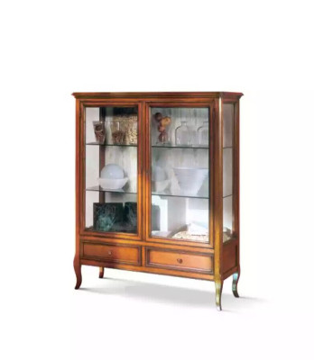 Vetrina in legno Vetrine in vetro Armadio Mobili in legno massello Credenza Soggiorno